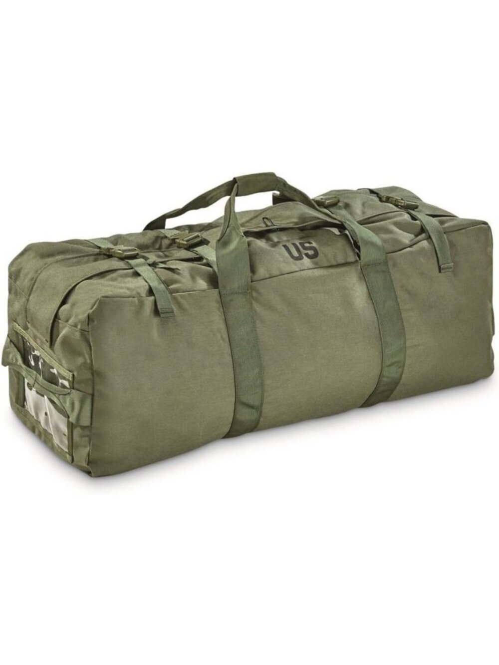 Olive Drab Military Surplus Zip Duffel Bag - Durable Travel & Gym Tote